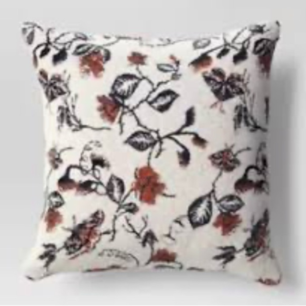 New Threshold Autumn/Fall Floral Patterned Throw Pillow Cover